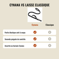 Comparatif entre la laisse tactique Cynana et une laisse classique