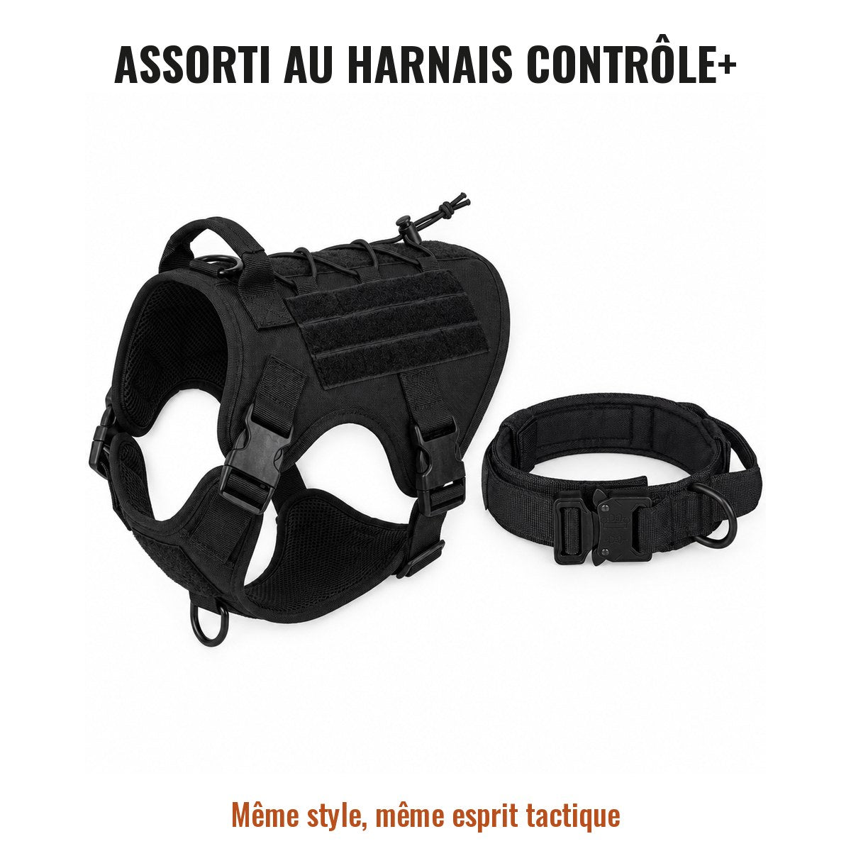 Collier Cynana assorti au harnais tactique Contrôle+