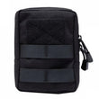 Pochette MOLLE Cynana noire, vue de face sur fond blanc